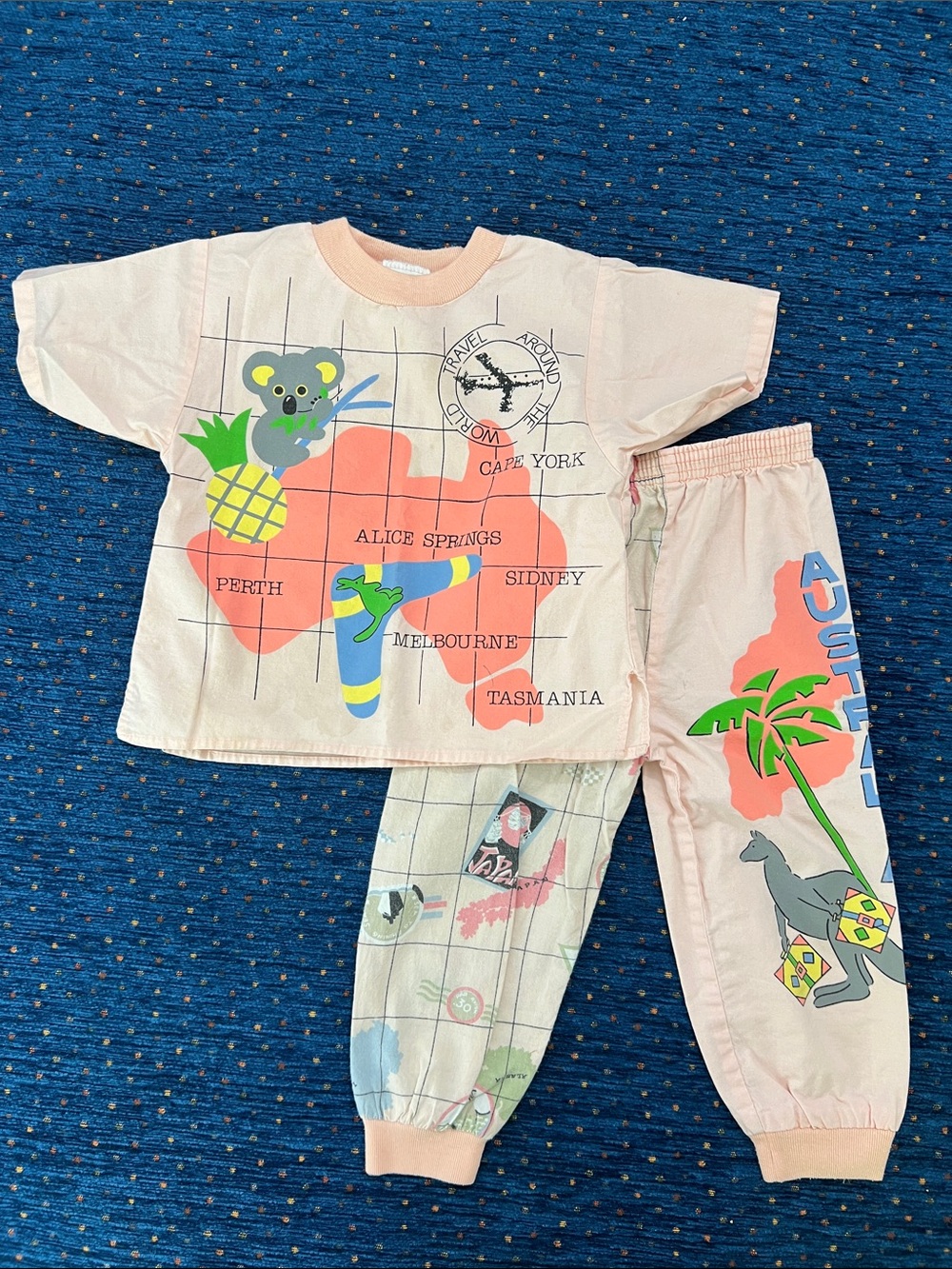 Vintage Kids Pale pink Australia-Themed outfit, size 4T